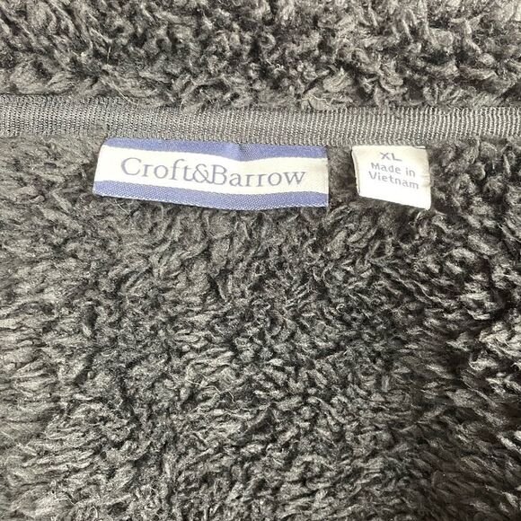 Pre-Owed Croft & Barrow Womens Black Fleece Zip-Up Jacket Size XL - Picture 5 of 6